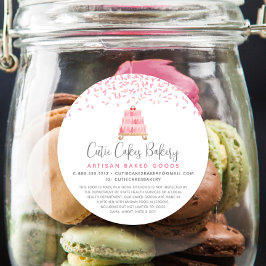 Bakkerijtaart Blush Roze Sprinkles Dessert Juridis Ronde Sticker