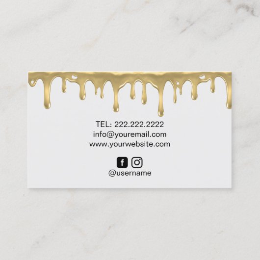 Bakkerijtaart Cupcake Dessert Rustiek hout Visitekaartje (Achterkant)