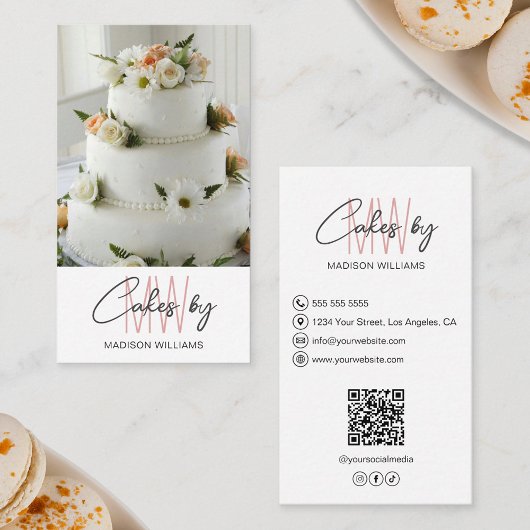 Bakkerijtaart Custom Monogram Logo Visitekaartje