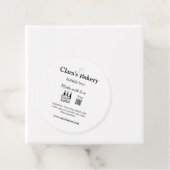 Bakkerijtaart en ingrediënten gemaakt met liefde q bedankjes labels (In situ)