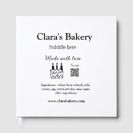 Bakkerijtaart en ingrediënten gemaakt met liefde q gastenboek