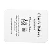 Bakkerijtaart en ingrediënten gemaakt met liefde q magneet (Horizontaal)