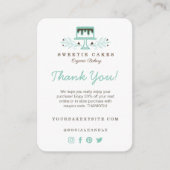 Bakkerijtaart Logo Bedankt voor uw aankoop Informatiekaartje (Voorkant)