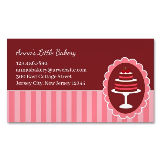 bakkerijtaart magnetisch visitekaartje (Voorkant)