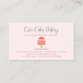 Bakkerijtaart Roze Koraal Sprinkles Pastry Chef Ch Klantenkaartje (Achterkant)