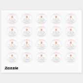Bakkerijtaart Roze Ombre Sprinkles Dessert Juridis Ronde Sticker (Vel)