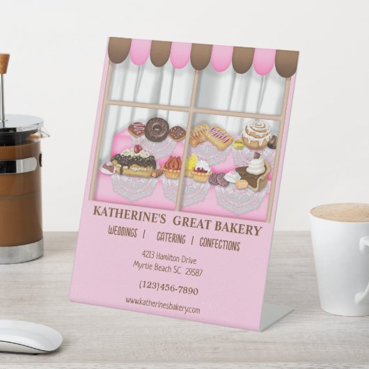 Bakkerijvenster Zakelijk voetstuk Reclamebord Met Voetstuk (Insitu)