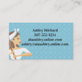 bakkerijvrouw bakkerij mengkom bruin haar visitekaartje (Achterkant)