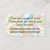 Bakkerijvrouw visitekaartjes voor het mengen van b (Achterkant)