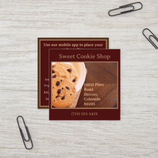 Bakkerijwinkel Baker Cookie Vierkante Visitekaartje