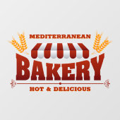Bakkerijwinkel tarwegroot aanpassen raamsticker (Vel)