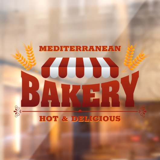 Bakkerijwinkel tarwegroot aanpassen raamsticker (Vel 2)