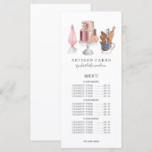 Bakkerijzetmeelmaker Waterverf Menu (Voorkant / Achterkant)