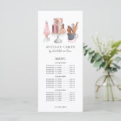 Bakkerijzetmeelmaker Waterverf Menu (Staand voorkant)