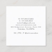 Bakkerijzetmeelmaker Waterverf Vierkante Visitekaartje (Achterkant)