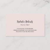 Bakkerkgebak Chef Pipet minimalistisch Visitekaartje (Achterkant)