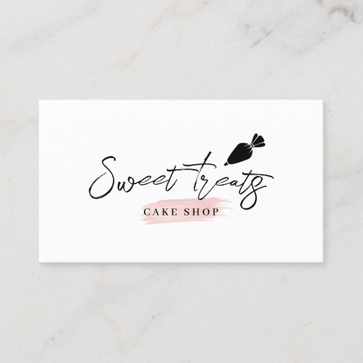 Bakkerkgebak Chef Pipet minimalistisch Visitekaartje (Voorkant)