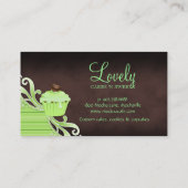 Bakkerkoekjes, gehakt, chocoladebruin visitekaartje (Achterkant)