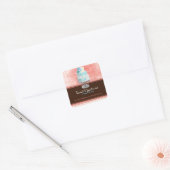 Bakkerkwaren Zakenzoete creaties Vierkante Sticker (Envelop)
