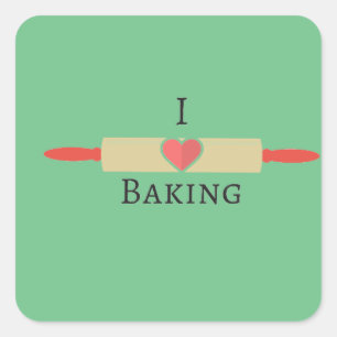 Bakkerliefde Vierkante Sticker