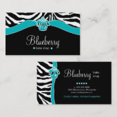 Bakkernblauw Zebra Visitekaartje (Voorkant / Achterkant)