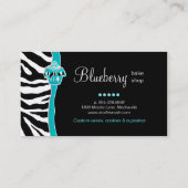 Bakkernblauw Zebra Visitekaartje (Achterkant)