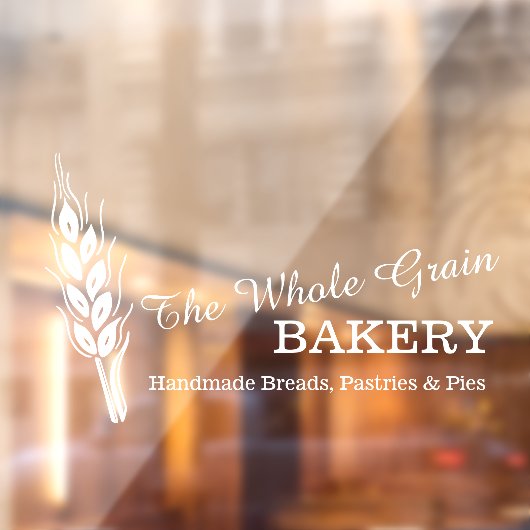 Bakkers bakkerij tarwe graan bedrijf wit raamsticker (Vel 2)