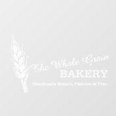 Bakkers bakkerij tarwe graan bedrijf wit raamsticker (Vel)