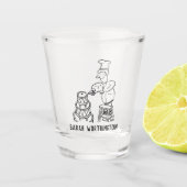 Bakkers, cake maken & bakken. shot glas (Voorkant)
