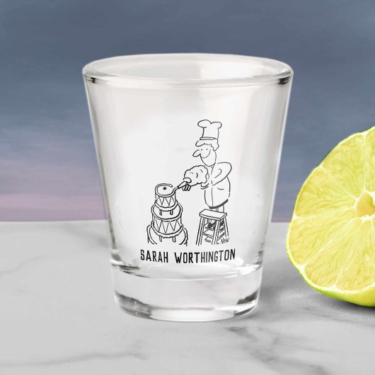 Bakkers, cake maken & bakken. shot glas