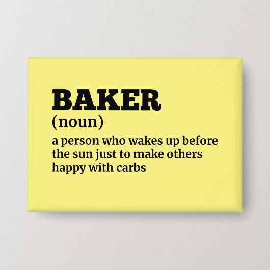 Bakkers Definitie Humor Button (Voorkant)