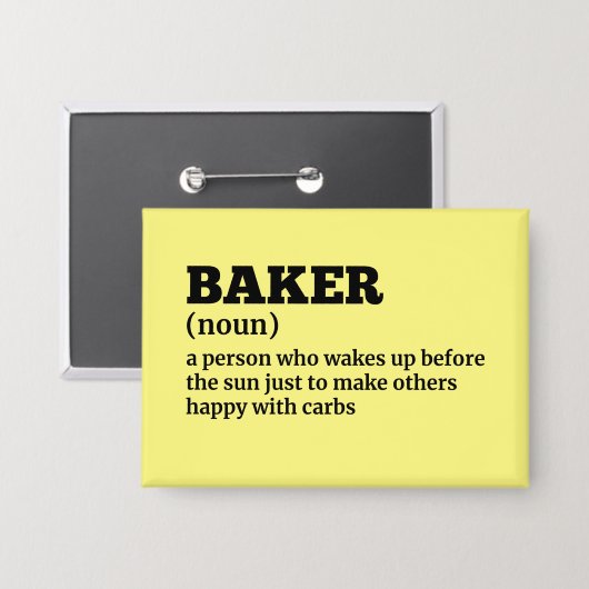 Bakkers Definitie Humor Button (Voorkant / Achterkant)