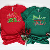 Bakkers gaan bakken Gepersonaliseerde Glitter Blin T-shirt
