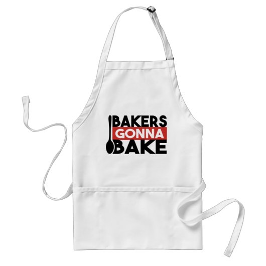 Bakkers Gaan Bakken Leuk Kookgeschenk Standaard Schort (Voorkant)
