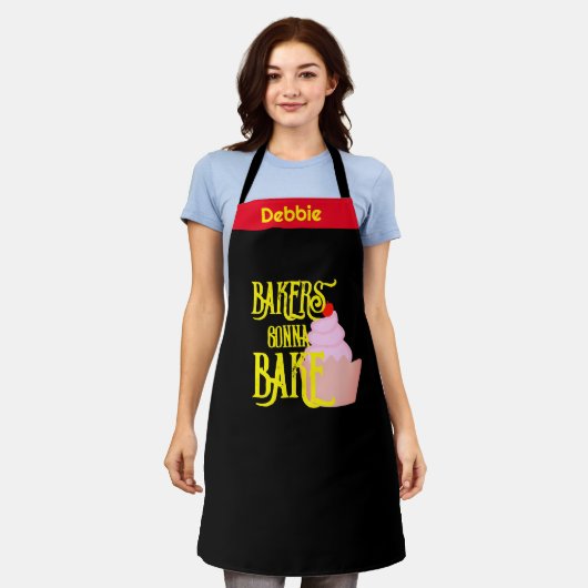 Bakkers gaan Schort bakken - Grappig gepersonalise (Gedragen)