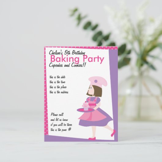 Bakkers-Paars Kaart (Staand voorkant)