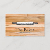 Bakker's Rolling Pin Bakkerij Catering Hout Visitekaartje (Voorkant)