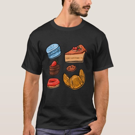 Bakkersbakker banketbakker bakker eigenaar snoep p t-shirt (Voorkant)