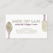 Bakkersbakkerskok van roos van gebak visitekaartje (Achterkant)