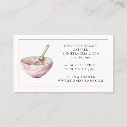 bakkersbedrijf visitekaartje (Achterkant)