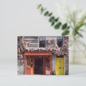 Bakkersbloemen met bruine deklaag briefkaart (Staand voorkant)