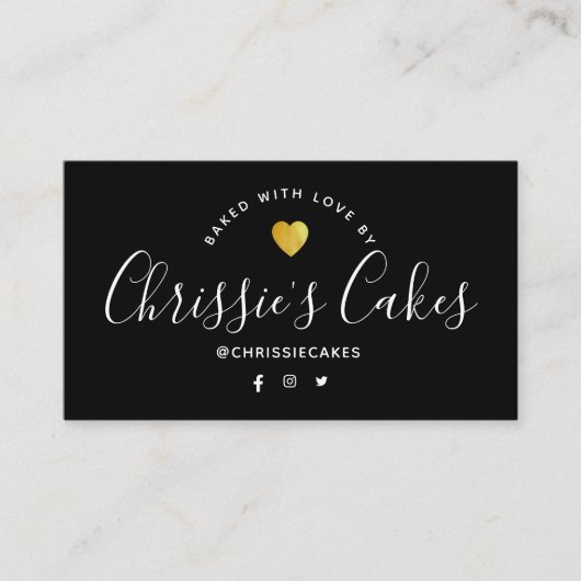 bakkersbont zwart visitekaartje (Voorkant)