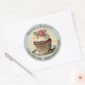  bakkerscake cateraar cupcake bakkerij ronde sticker (Envelop)