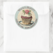 bakkerscake cateraar cupcake bakkerij ronde sticker (Tas)