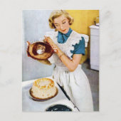 bakkersdame voor retro - cake briefkaart (Voorkant)