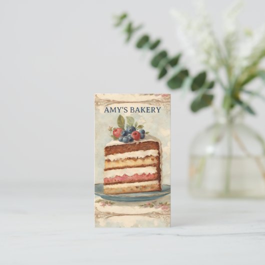  bakkersgebak Chef Bakery Cake Visitekaartje (Staand voorkant)