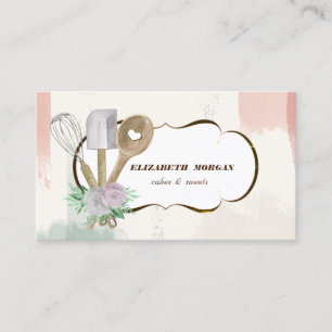 Bakkersgebak Handgereedschap Waterverf penseelstre Visitekaartje