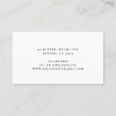 Bakkersgereedschap Bakkerij banketbakker Visitekaartje (Achterkant)