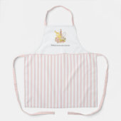Bakkersgereedschappen Floral Logo gebak Apron Schort (Voorkant)