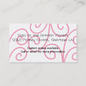 Bakkerskloppers Gebruiksvoorwerpen Bloemen Busines Visitekaartje (Achterkant)